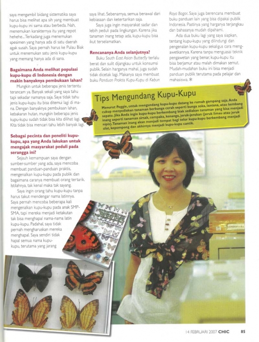 Chic Magazine 14 Februari 2007 -Dr. Djunijanti Peggie, M.Sc. - Pakar Kupu-kupu - halaman 3